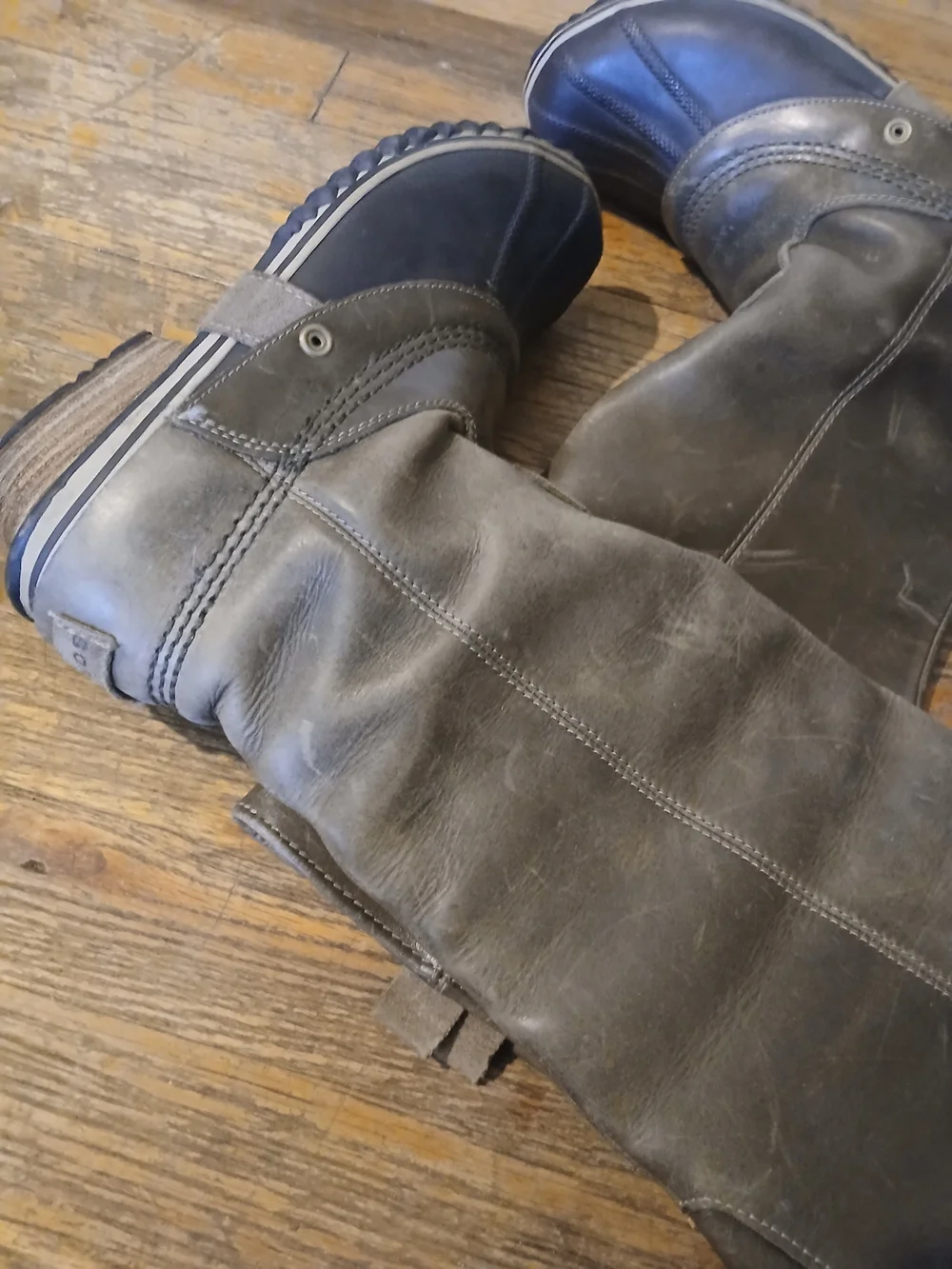 Sorel Gray Tall Leather Winter Boot